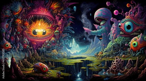 colorful crazy world - generative ai