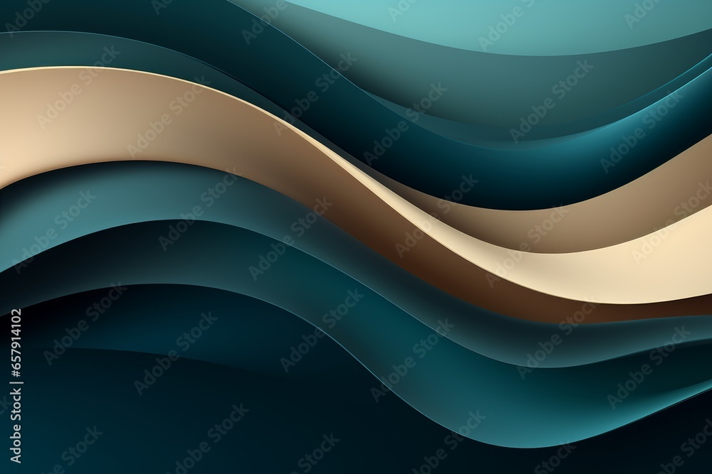 Fototapeta premium unobtrusive colorful modern curvy waves background illustration - HD Wallpaper