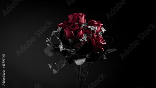 Roses in fine art style with dark background