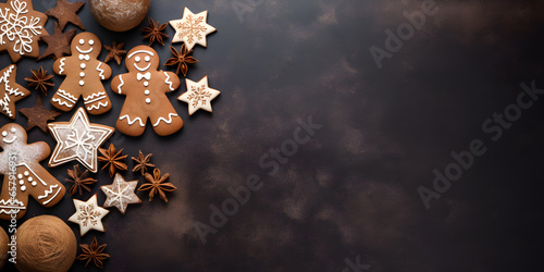 Cookies on a Black Background