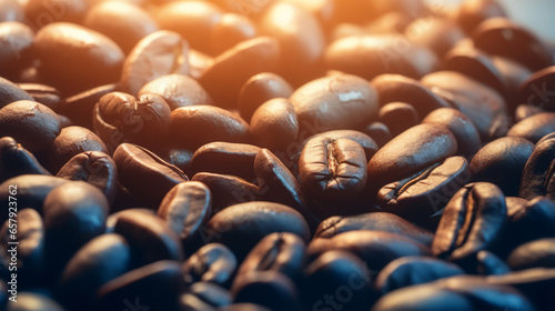 A pile of coffee beans sitting on top of each other