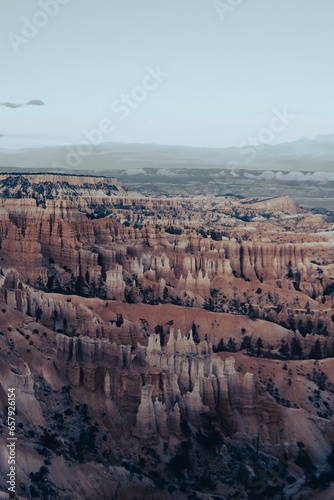 View of rock formation in Bryce Canyon national park, from sunset point. 