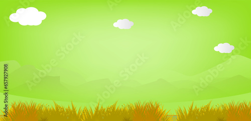 秋の原っぱイラスト