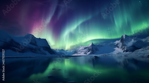 The aurora bore is reflected in the water © cac_tus