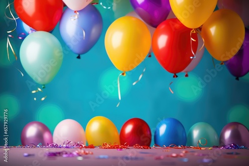 Lots of colorful balloons. festive background of balloons