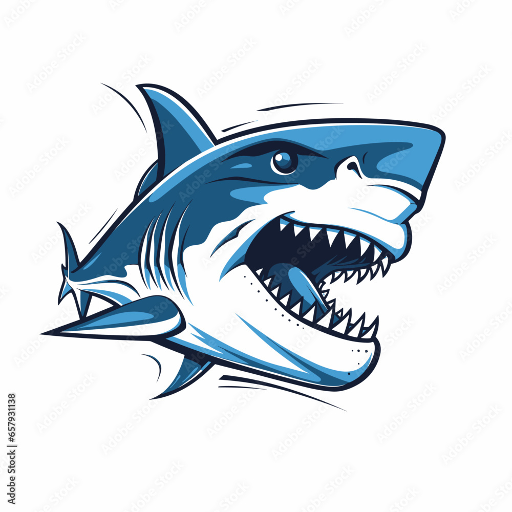 Fototapeta premium agressive shark | Generative AI