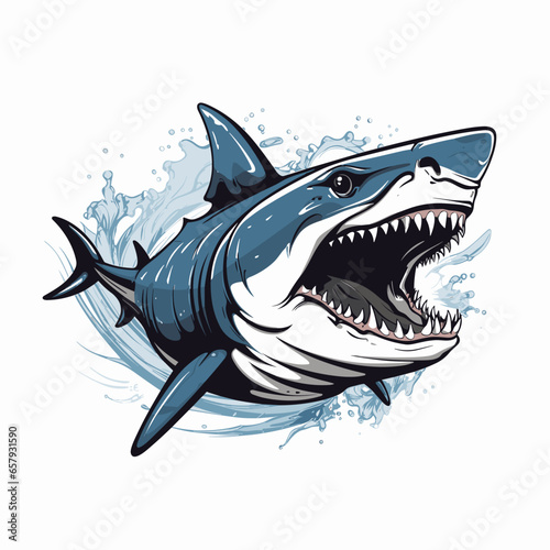 agressive shark | Generative AI