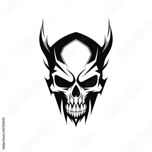 agressive skull | Generative AI