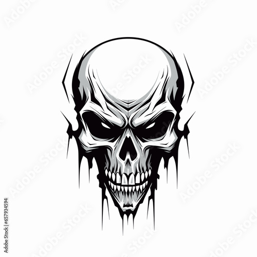 agressive skull | Generative AI