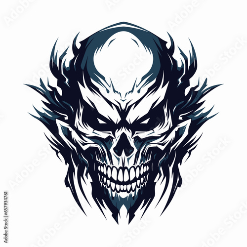 agressive skull | Generative AI