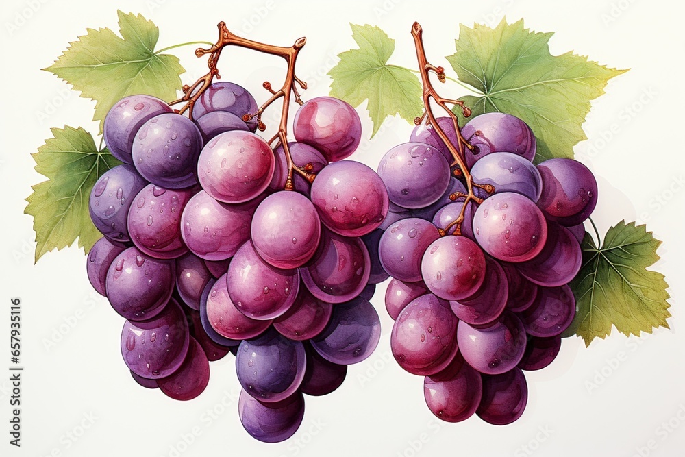 Fototapeta premium red grapes on vine