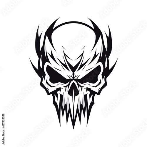 agressive skull | Generative AI
