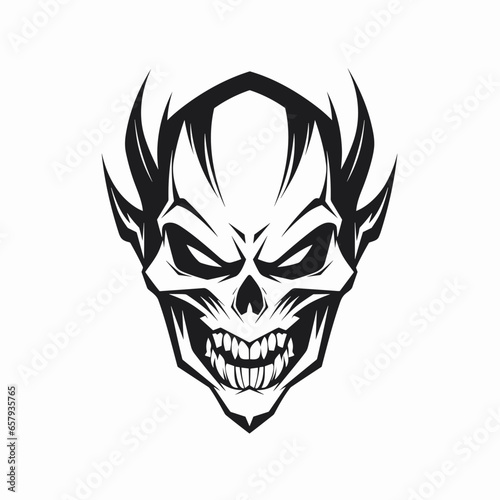 agressive skull | Generative AI