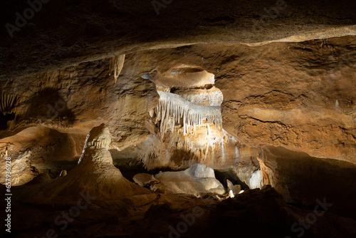 Picturesque view of Koneprusy caves in Czech Republic photo