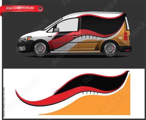 Van Wrap Livery design. Ready print wrap design for car  Van   Truck