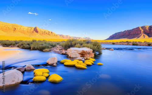 Tranquil landscape. Generat...