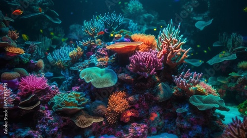 Captivating Underwater Paradise: Exploring Colorful Coral Reefs in Exotic Waters, generative AI © Photo Treiler 11