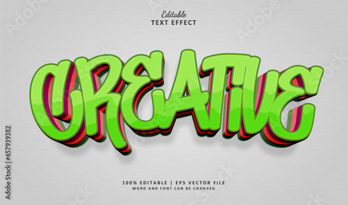 Creative Editable Text Effect Style Graffiti 3d art