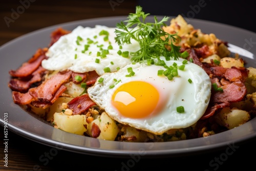 Authentic Delight of Labskaus: A Savory Close-Up of the Mouthwatering German Corned Beef Hash, a Hearty and Delicious Traditional Dish from Northern Germany