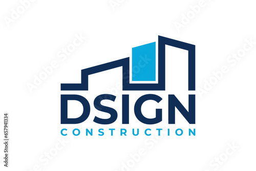 Architecture logo design. Building concept sign. Real estate symbol.
