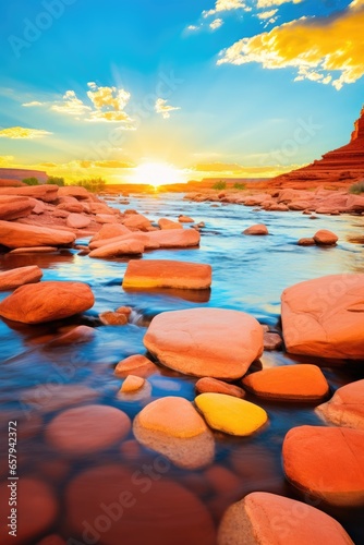 Tranquil landscape. Generat...