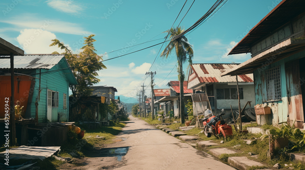 photorealistic detail of ancient rural Indonesia realistic photography 3d generative ai