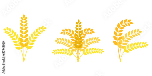 Wheat ear icon. Grain icon. Agriculture symbol. Wheat ear logo. Vector illustration. EPS 10.
