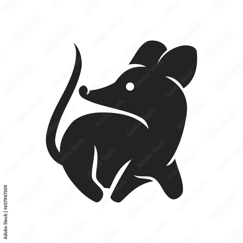 Rat Logo template Isolated. Brand Identity. Icon Abstract Vector graphic