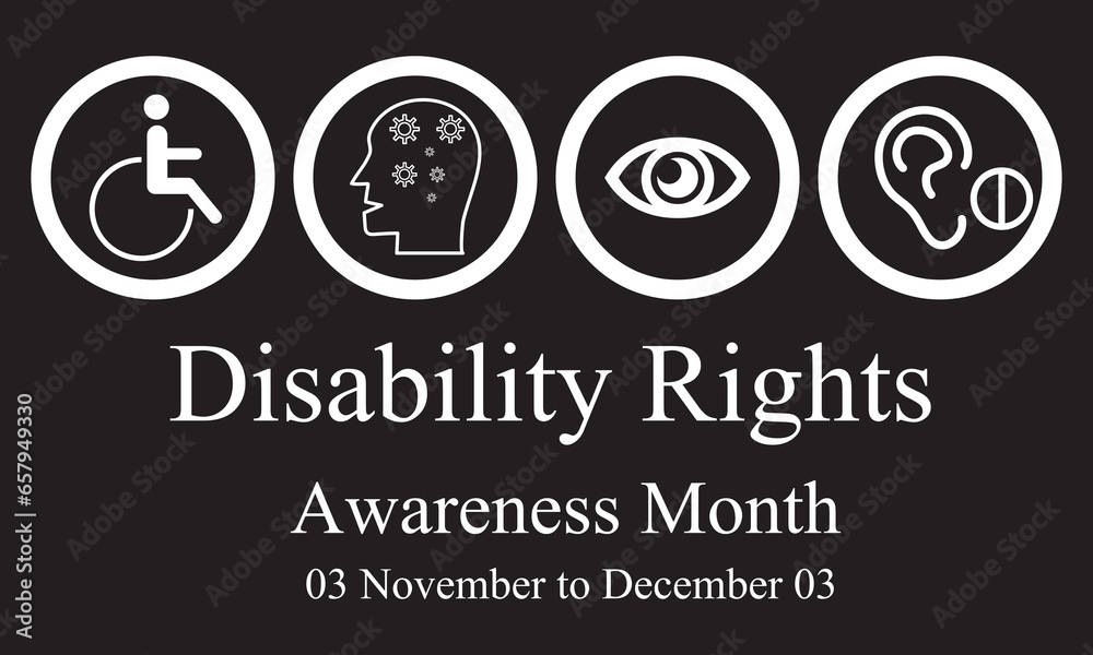 Vector illustration on the theme of Disability rights awareness month ...