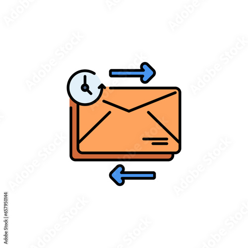 auto responder vector icon filled line style. Perfect for website, application, commerce, presentation, logo and more. simple, thin and modern color line icon