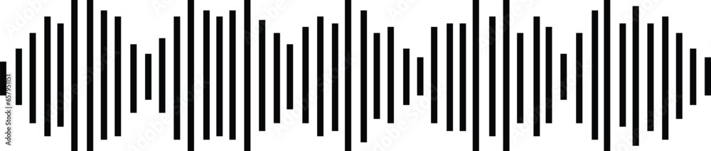Music player sound bar. Audio speech spectrum noise. Sound wave of voice. Record interface. Equalizer icon with soundwave line isolated on transparent background. Music player sound bar. Audio speech spectrum noise. Sound wave of voice. Record interface. Equalizer icon with soundwave line isolated on transparent background.