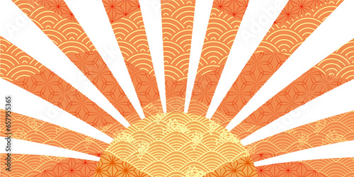 和柄　日の出　年賀状　背景