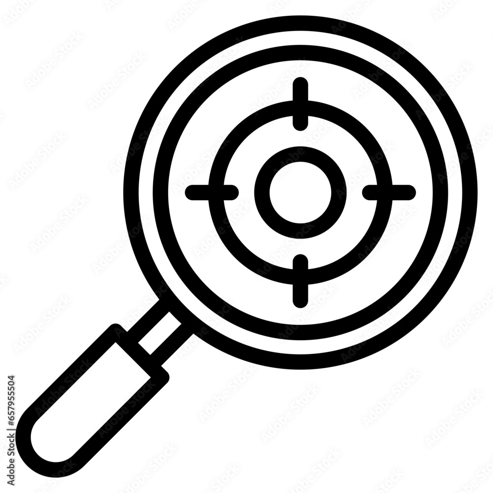 Target Search Icon, Line style icon vector illustration, Suitable for website, mobile app, print, presentation, infographic and any other project. Target Search Icon, Line style icon vector illustration, Suitable for website, mobile app, print, presentation, infographic and any other project.