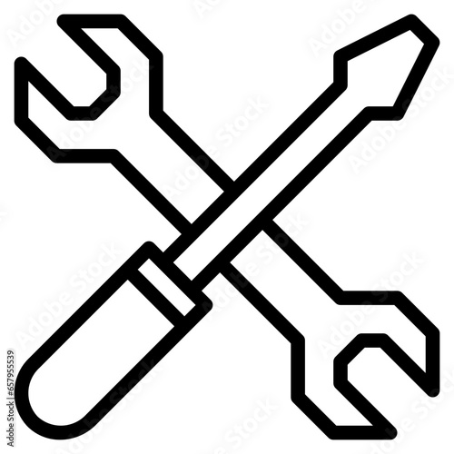 Maintenance Icon, Line style icon vector illustration, Suitable for website, mobile app, print, presentation, infographic and any other project.