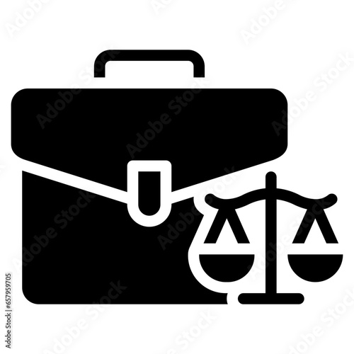 Briefcase Icon, Glyph style icon vector illustration, Suitable for website, mobile app, print, presentation, infographic and any other project.