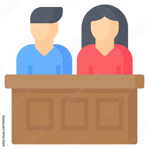 Jury Icon, Flat style icon vector illustration, Suitable for website, mobile app, print, presentation, infographic and any other project.
