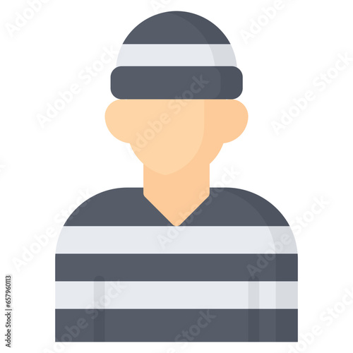 Prisoner Icon, Flat style icon vector illustration, Suitable for website, mobile app, print, presentation, infographic and any other project.