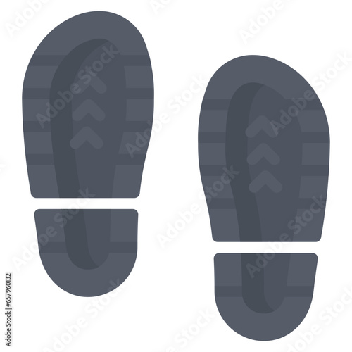 Footprint Icon, Flat style icon vector illustration, Suitable for website, mobile app, print, presentation, infographic and any other project.