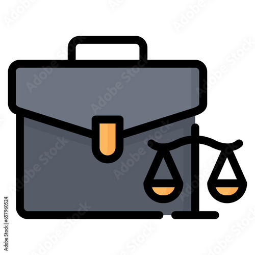 Briefcase Icon, Filled Line style icon vector illustration, Suitable for website, mobile app, print, presentation, infographic and any other project.