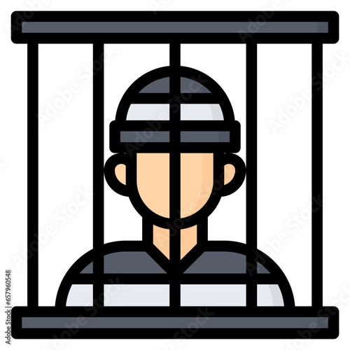 Prison Icon, Filled Line style icon vector illustration, Suitable for website, mobile app, print, presentation, infographic and any other project.