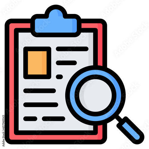 Investigation Icon, Filled Line style icon vector illustration, Suitable for website, mobile app, print, presentation, infographic and any other project.