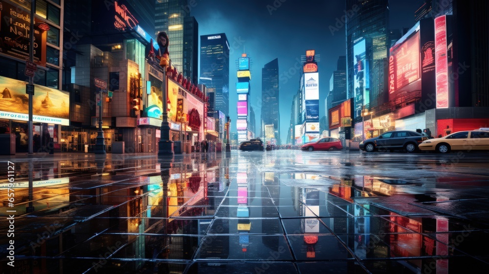 Lively and bustling city scenes with realistic lighting Lively and bustling city scenes with realistic lighting