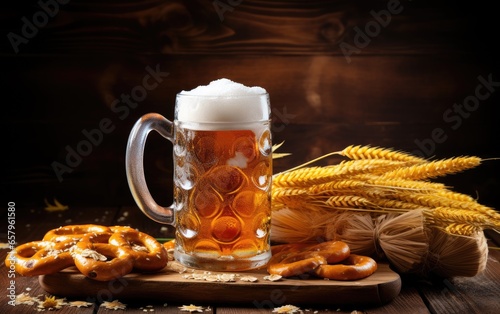A frosty mug of fresh beer ...