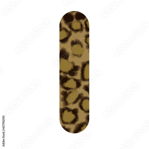 Wallpaper Mural alphabet letters with leopard pattern Torontodigital.ca