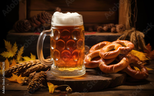 A frosty mug of fresh beer ...