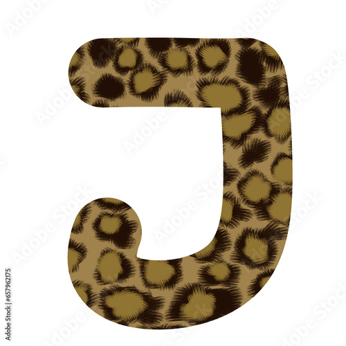 alphabet letters with leopard pattern