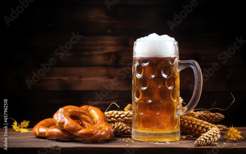A frosty mug of fresh beer ...