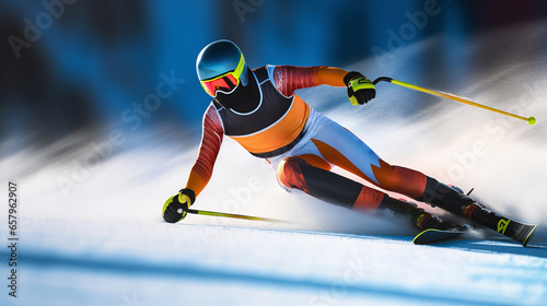 Obraz na płótnie alpine ski competitor w salonie