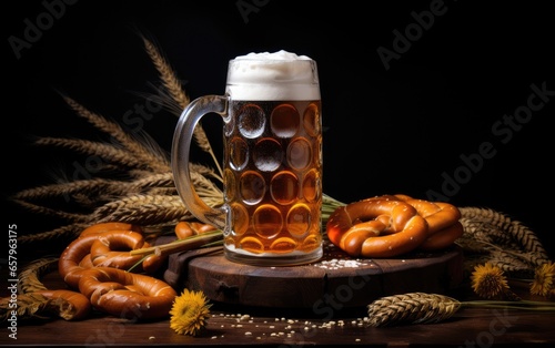 A frosty mug of fresh beer ...