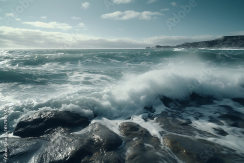 waves on the beautiful sea